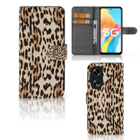 OPPO Reno8 T 5G Telefoonhoesje met Pasjes Leopard - thumbnail