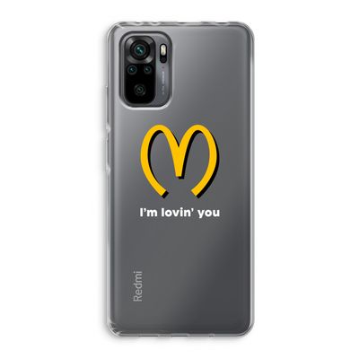 I'm lovin' you: Xiaomi Redmi Note 10 Pro Transparant Hoesje