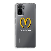 I'm lovin' you: Xiaomi Redmi Note 10 Pro Transparant Hoesje