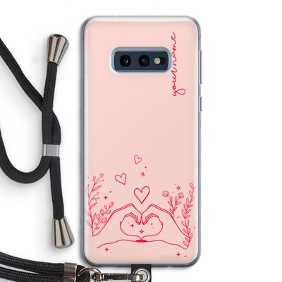 Love is in the air: Samsung Galaxy S10e Transparant Hoesje met koord