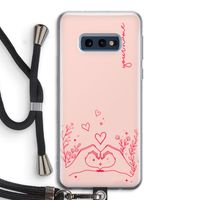 Love is in the air: Samsung Galaxy S10e Transparant Hoesje met koord