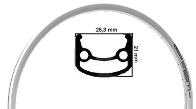 Web Rodi e-bike velg 26 inch 559 zilver 36 gaats gat 14