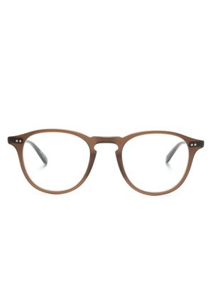 Garrett Leight lunettes de vue Hampton à monture ronde - Marron