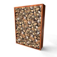 Geroba Geroba Egura C6 houtopslag 1500x385x2000mm - Cortenstaal