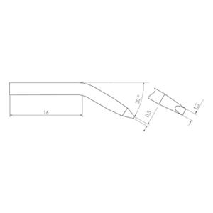 Weller RTM 013 S X Soldeerpunt Beitelvorm Grootte soldeerpunt 1.3 mm Lengte soldeerpunt: 28 mm Inhoud: 1 stuk(s)