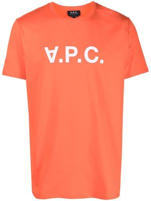 A.P.C. t-shirt en coton à logo imprimé - Orange