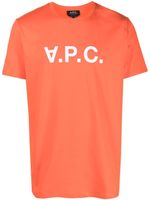 A.P.C. t-shirt en coton à logo imprimé - Orange