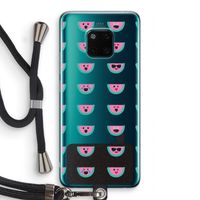 Smiley watermeloenprint: Huawei Mate 20 Pro Transparant Hoesje met koord