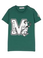 Moncler Enfant t-shirt en coton à imprimé graphique - Vert - thumbnail