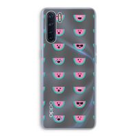 Smiley watermeloenprint: Oppo A91 Transparant Hoesje