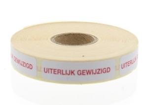 Blockland Strooketiket uiterlijk gewijzigd 44 x 11mm