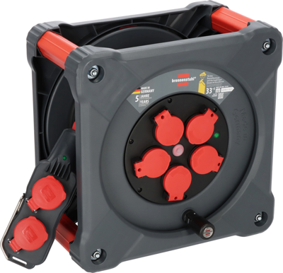 Brennenstuhl Professional Bouwplaats kabelhaspel met Powerblock | KC 3200 5 | IP44 | 33+5m | H07RN-F 3G2.5 - 9212380110