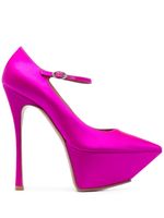 Amina Muaddi Angelica 150mm satin pumps - Rose