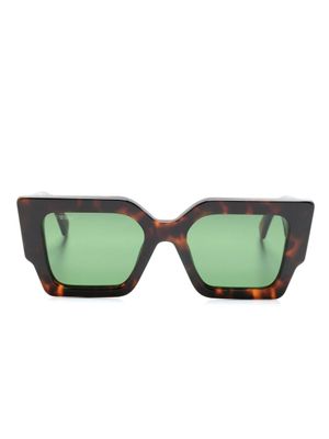 Off-White Eyewear lunettes de soleil à monture carrée - Marron