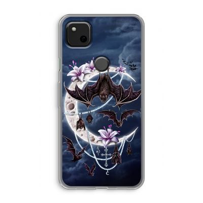 Vleermuizen Maan: Google Pixel 4a Transparant Hoesje