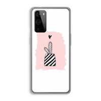 Zwart-wit cactus: OnePlus 9 Pro Transparant Hoesje
