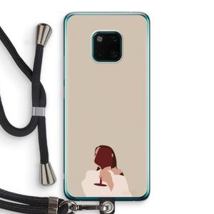 I drink wine: Huawei Mate 20 Pro Transparant Hoesje met koord