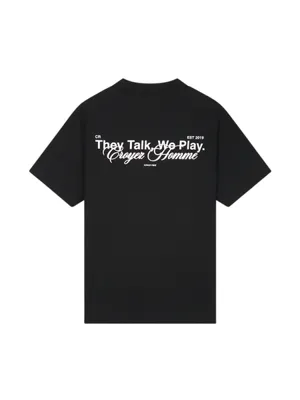 Croyez Talk And Play T-Shirt Heren Zwart - Maat M - Kleur: Zwart | Soccerfanshop