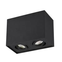 Trio Zwarte keukenspotBiscuit 2-lichts - 613000232