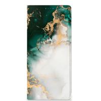 Standcase voor Samsung Galaxy A22 5G Marmer Groen