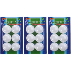 18x Tafeltennis pingpong balletjes 40mm wit