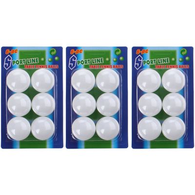 18x Tafeltennis pingpong balletjes 40mm wit
