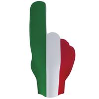 Funny Fashion Supporters feestartikelen - foam hand - vlag Italie - 50 cm   - - thumbnail