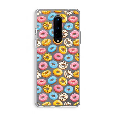 Pink donuts: OnePlus 8 Transparant Hoesje