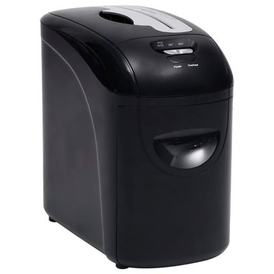 VidaXL Papierversnipperaar 10 pagina&apos;s microcut zwart