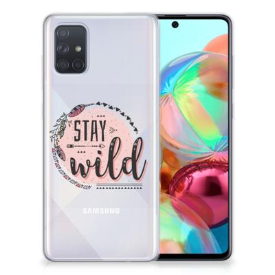 Samsung Galaxy A71 Telefoonhoesje met Naam Boho Stay Wild Samsung Galaxy A71 Telefoonhoesje met Naam Boho Stay Wild