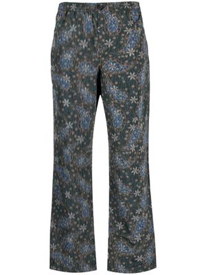 Soulland pantalon droit à fleurs - Vert
