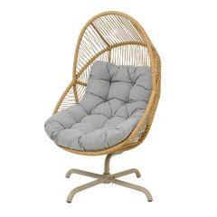Outlet M: Hvar Draaistoel - Staal & Wicker Naturel (8720725319141) - Warentuin Collection