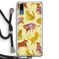 Cute Tigers and Leopards: Huawei P20 Transparant Hoesje met koord