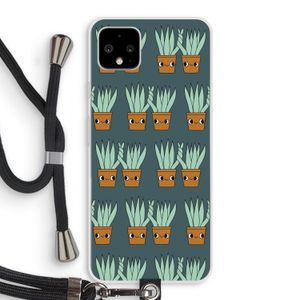 Sansevieria: Pixel 4 XL Transparant Hoesje met koord