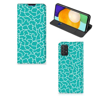 Samsung Galaxy A03s | Bookcase | Cracks Blue