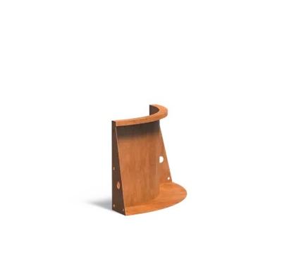 Keerwand cortenstaal binnenbocht 50x50x50cm.
