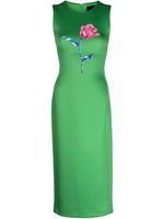 Cynthia Rowley floral-print sleeveless midi dress - Vert