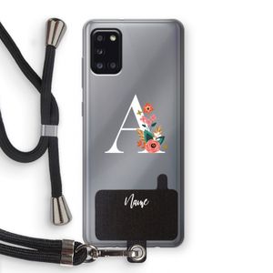 Pink Bouquet: Samsung Galaxy A31 Transparant Hoesje met koord