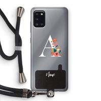 Pink Bouquet: Samsung Galaxy A31 Transparant Hoesje met koord