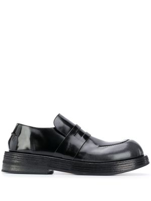 Marsèll mocassins à design structuré - Noir