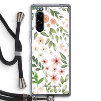 Botanical sweet flower heaven: Sony Xperia 5 Transparant Hoesje met koord