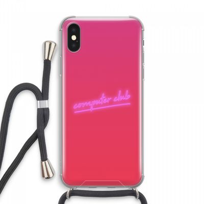 Vice Glow: iPhone XS Max Transparant Hoesje met koord