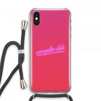 Vice Glow: iPhone XS Max Transparant Hoesje met koord