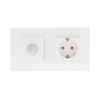 Rome Smart wit-glas stopcontact en PIR sensor combinatie compleet