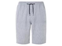 LIVERGY Korte heren broek (Donkerblauw/wit/gestreept, L)