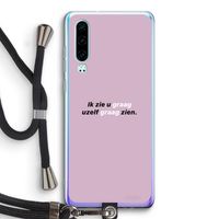 uzelf graag zien: Huawei P30 Transparant Hoesje met koord
