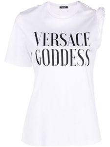 Versace t-shirt à slogan imprimé - Blanc