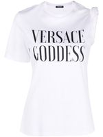 Versace t-shirt à slogan imprimé - Blanc - thumbnail