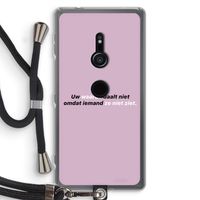 uw waarde daalt niet: Sony Xperia XZ2 Transparant Hoesje met koord