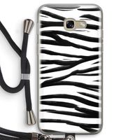 Zebra pattern: Samsung Galaxy A5 (2017) Transparant Hoesje met koord